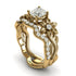 Floral Engagement Ring For All Eternity Bridal Set Ring - Julia no. 1